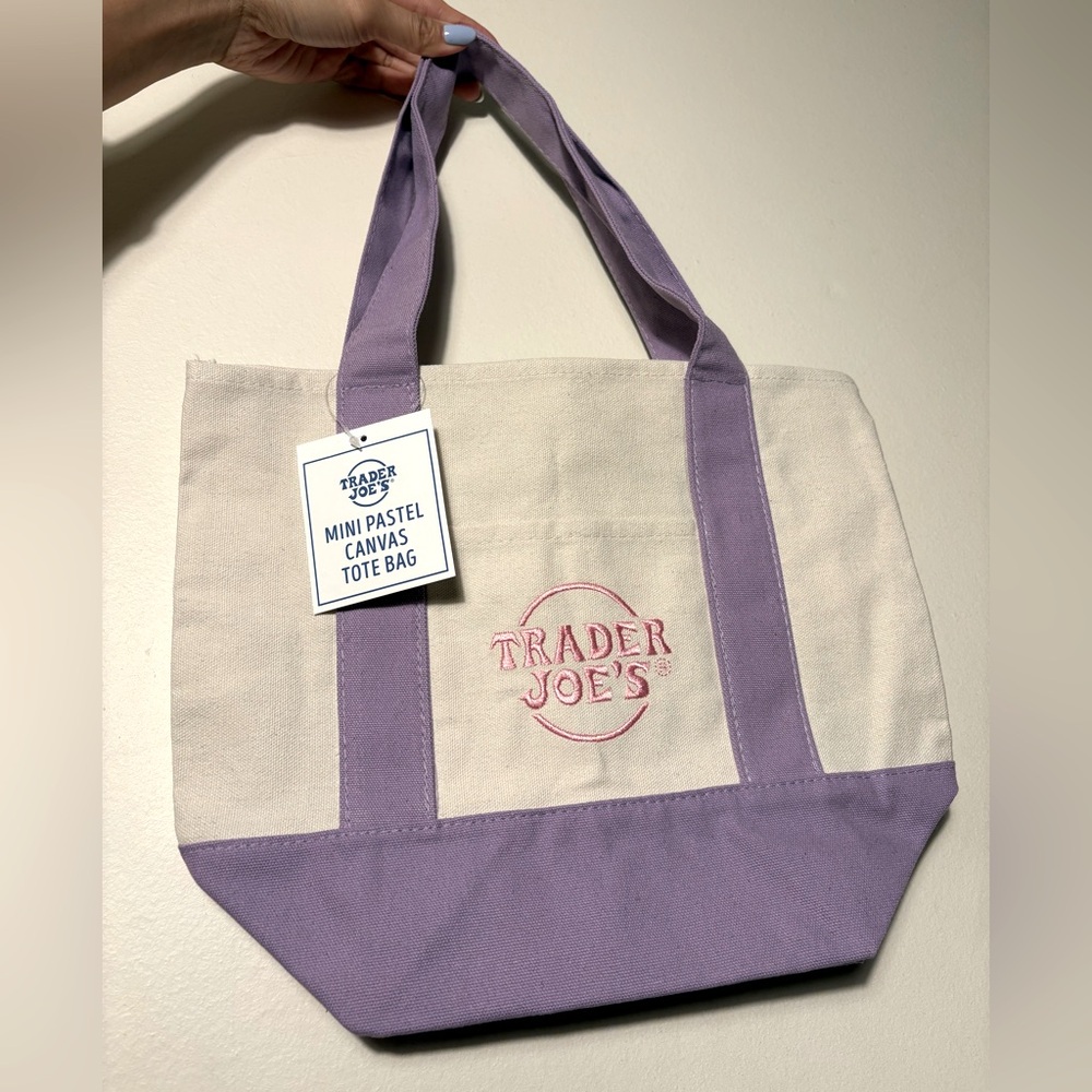 Trader Joe's Limited Edition Pastel Mini Tote Bags in Lavender